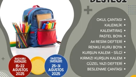 Denizli Büyükşehir’den ilkokula başlayacak öğrencilere çanta ve kırtasiye desteği